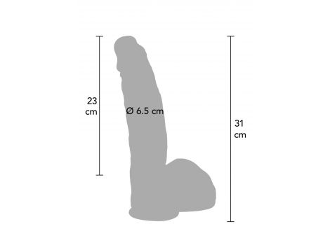 Dildo ultrarealistyczne Inferno Hidden Desire silikonowe 31 cm z przyssawką - 9