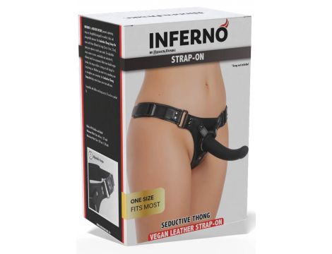 Uprząż strapon string z 3 pierścieniami Hidden Desire czarna - 2