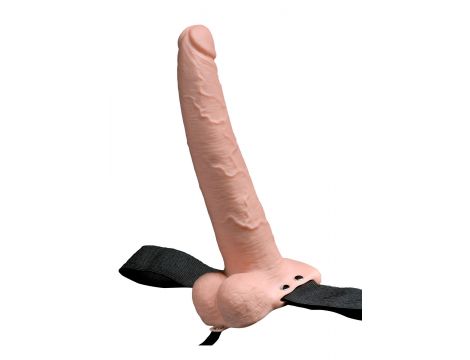 9inch Hollow Recharge Strap On Light skin tone - 4