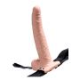 9inch Hollow Recharge Strap On Light skin tone - 2