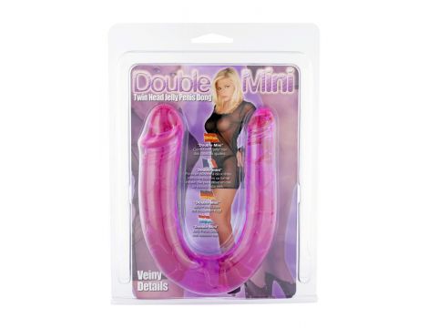 Podwójne dildo Seven Creations fioletowe 34 cm - 2