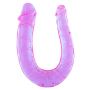 Podwójne dildo Seven Creations fioletowe 34 cm - 2