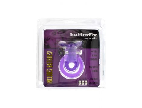 Cock & Ball Ring Butterfly Purple - 2