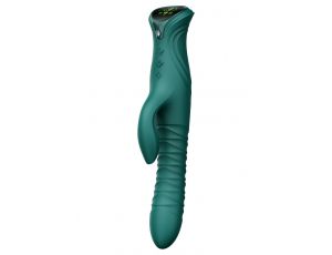 Wibrator króliczek ZALO Mose 2 z podgrzewaniem zielony 25,8 cm