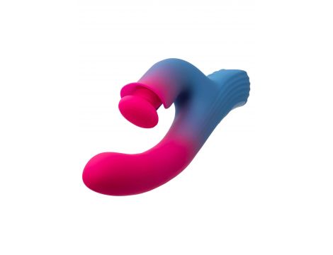 Wibrator króliczek Calexotics thrusting niebieski USB 14 cm - 4