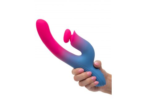 Wibrator króliczek Calexotics thrusting niebieski USB 14 cm - 7