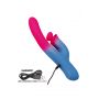 Wibrator króliczek Calexotics thrusting niebieski USB 14 cm - 6