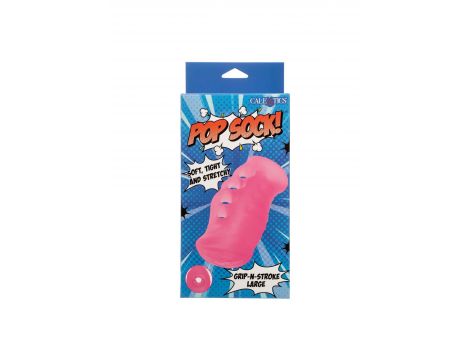 Masturbator z uchwytem Grip N Stroke Calexotics różowy 16 cm - 2