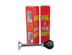 Trąbka metalowa Horn Honk If You Are Horny różowa