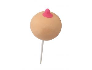 Lizak Boobie Pops truskawkowy 12,5 cm