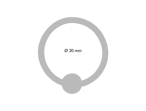 Pierścień Acorn Ring stal nierdzewna srebrny 30 mm - 2