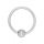 Pierścień Acorn Ring stal nierdzewna srebrny 30 mm