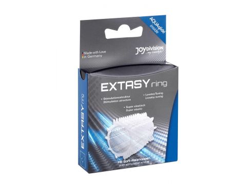 Nakładka Extasy Ring JoyDivision przezroczysta TPE 4.5 cm