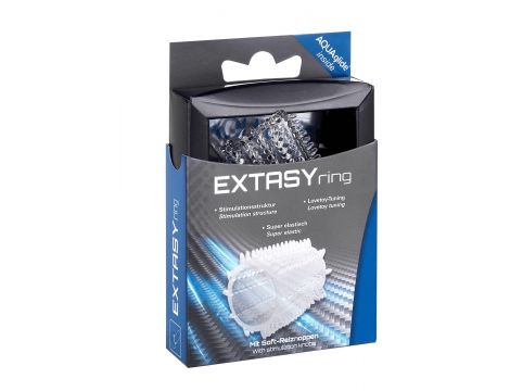 Nakładka Extasy Ring JoyDivision przezroczysta TPE 4.5 cm - 4