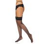Pończochy siatkowe z kwiatową koronką Daring Intimates czarne - 6