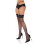 Pończochy siatkowe z kwiatową koronką Daring Intimates czarne - 8