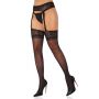 Satin T. Garterbelt Stockings Black - 5
