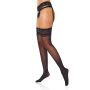 Satin T. Garterbelt Stockings Black - 11