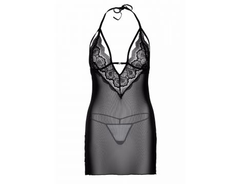 Strappy Lace Babydoll & String Black - 5