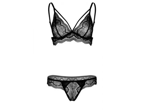 Komplet bielizny z otwartym krokiem Daring Intimates czarny S/M - 5