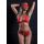 Komplet bielizny Daring Intimates czerwony L XL koronkowy z opaską