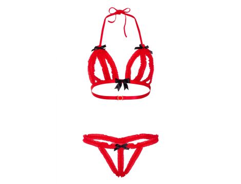 Komplet bielizny Peek a boo Ruffle Daring Intimates czerwony L XL - 18
