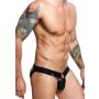 Jockstrap łańcuchowy MOB Eroticwear czarny ze skóry ekologicznej - 3