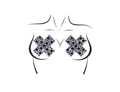 X Factor Nipple jewels sticker Black