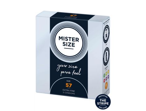 Prezerwatywy ultra cienkie MISTER SIZE 57 mm naturalne 3 sztuki