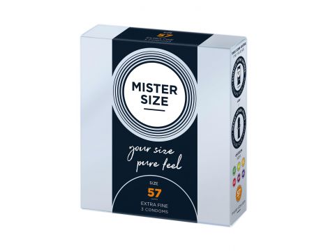 Prezerwatywy ultra cienkie MISTER SIZE 57 mm naturalne 3 sztuki - 2