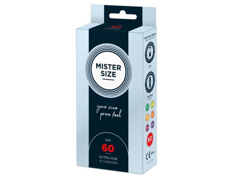 Prezerwatywy wegańskie Mister Size 60mm lateks 10 sztuk - 2