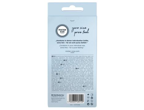 Prezerwatywy wegańskie Mister Size 60mm lateks 10 sztuk - 3