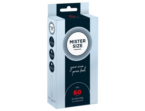 Prezerwatywy wegańskie Mister Size 60mm lateks 10 sztuk