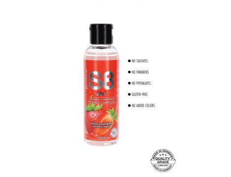 Lubrykant 4w1 deserowy Stimul8 S8 truskawkowy 125ml - 4