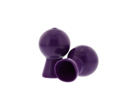 NIPPLE SUCKER PAIR IN SHINY PURPLE - 2