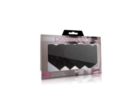 PEEKABOO PASTIES CLASSIC BLACK HEARTS - 2