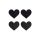 PEEKABOO PASTIES CLASSIC BLACK HEARTS