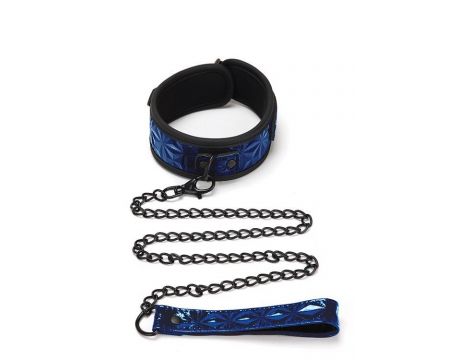 WHIPSMART DIAMOND COLLAR AND LEASH BLUE