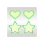 PEEKABOO PASTIES GREEN GLOW IN THE DARK HEARTS AND STARS - 4