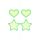 PEEKABOO PASTIES GREEN GLOW IN THE DARK HEARTS AND STARS