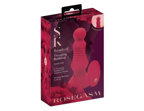 SECRET KISSES REMOTE THRUSTING ROSEBUD BUTTPLUG - 5