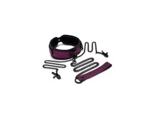 WHIPSMART DRAGON'S LAIR COLLAR, LEASH & NIPPLE CLIPS SET