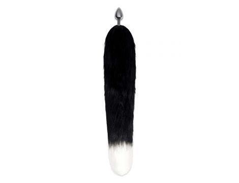 WHIPSMART 3 INCH METAL PLUG WITH 14" BLACK INDIGO FOX TAIL
