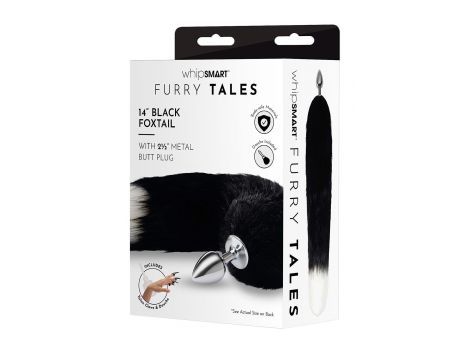 WHIPSMART 3 INCH METAL PLUG WITH 14" BLACK INDIGO FOX TAIL - 4