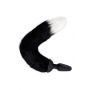 WHIPSMART 4.9 INCH SILICONE VIBRATING PLUG WITH 14 INCH BLACK INDOGO FOX TAIL - 3
