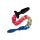 WHIPSMART 4.9 INCH SILICONE PLUG WITH PLAY TAILS RAINBOW TAIL