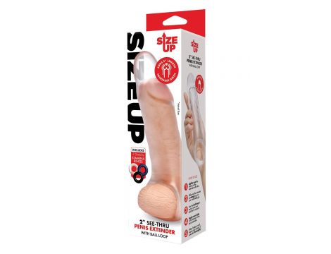 SIZE UP CLEAR VIEW PENIS EXTENDER WITH BALL LOOP GIRTHY - 2