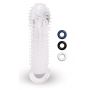 SIZE UP CLEAR VIEW TEXTURED PENIS EXTENDER WITH BALL LOOP - 2
