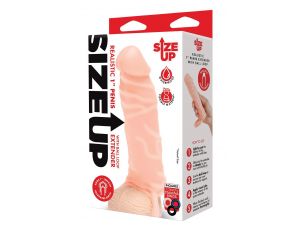 SIZE UP SILICONE REALISTIC PENIS EXTENDER WITH BALL LOOP FLESH