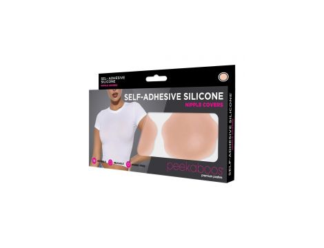 PEEKABOOS SELF ADHESIVE SILICONE NIPPLE COVERS, FLESH